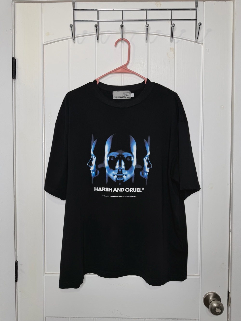 Psylos1 Harsh And Cruel Matrix Face Printed T-Shirt